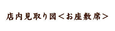 店内見取り図＜お座敷席＞